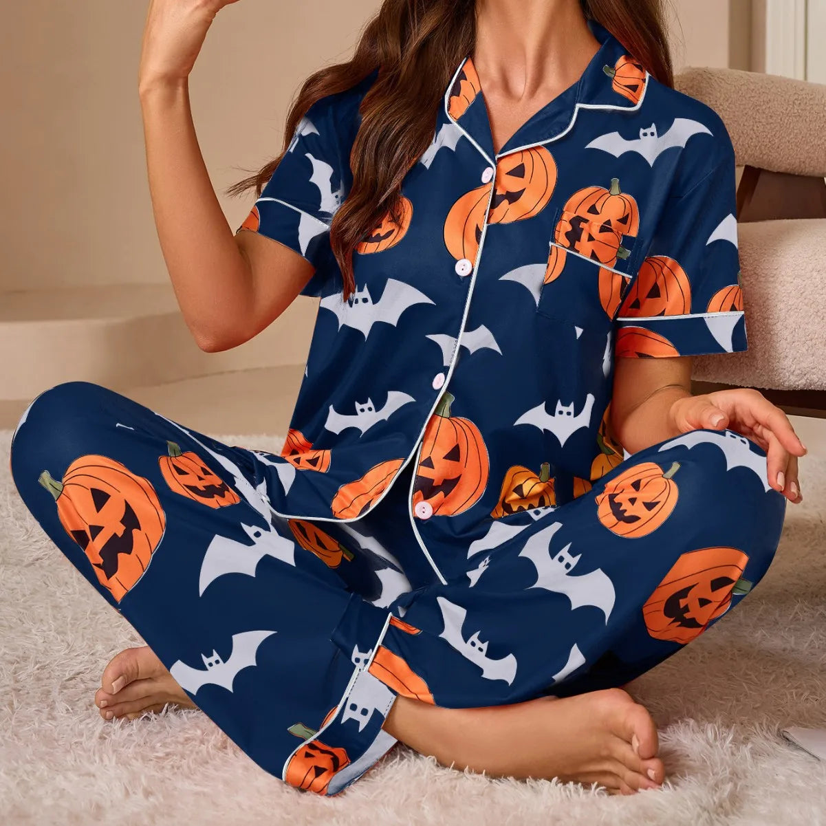 Women's Pajamas Set Pijama Pajama Sets Sleepwear Women's Home Clothes Woman Halloween Womens Suit Sleep Lounge Underwear