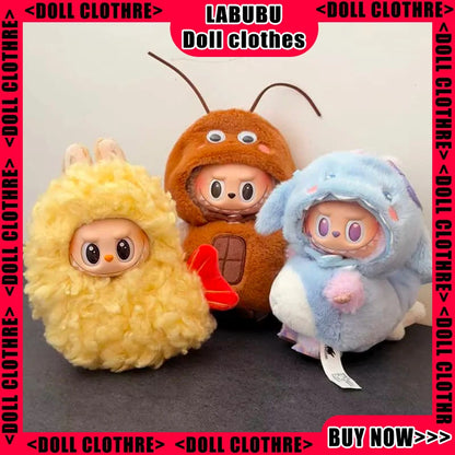 Cartoon Cute Doll Clothing For Labubu Wacky Mart Fried Shrimp Diy Doll Clothing Personalized Dressing Suitable For Labubu V1 V3