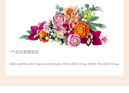 Lego Flower Plant Series 10342 Fendai Bouquet Recommended Ornaments for Men and Women Valentine's Day Gifts