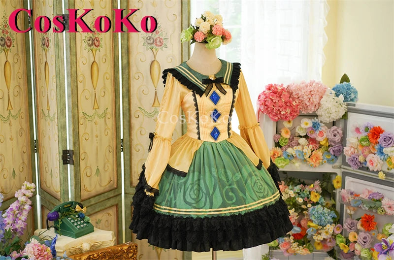 CosKoKo Komeiji Koishi Cosplay Touhou Project Costume Elegant Gorgeous Sweet Formal Dress Halloween Party Role Play Clothing New