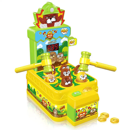 Baby Whack a Mole Game Toy with Hammer Toddler Toys Mini Electronic Arcade Game with 2 Hammers Pounding Toys for Kids 3 4 5 6