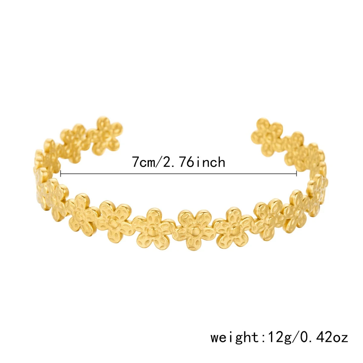 Exaggerated Metal Shell Starfish Flower Bangles Bracelets For Women Men Stainless Steel Fish Bow Heart Open Cuff Bangle Jewelry
