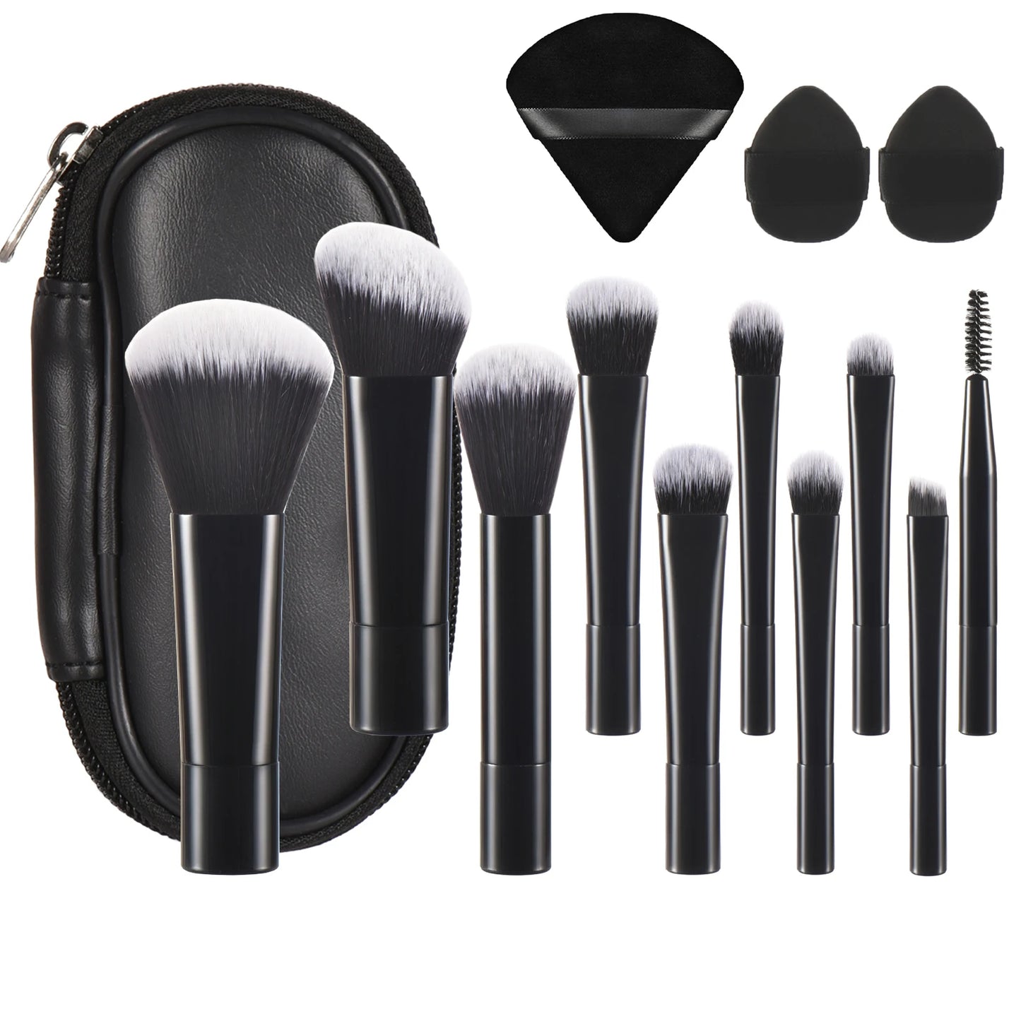 10 color Mini makeup brush Travel portable Makeup Tool Makeup Puff - Palm Brush Professional Makeup tool set Christmas gift