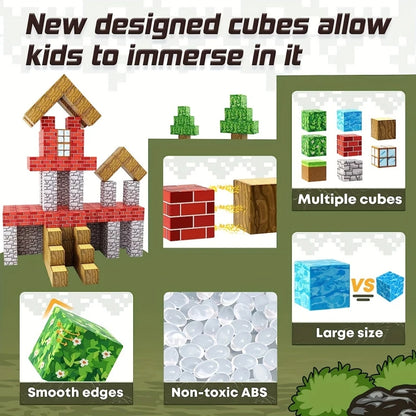 Creative Magnetic Building Block Bricks My World Famous Scene Architectural Set DIY Model Kids Toy Christmas Gifts for Boy Girls