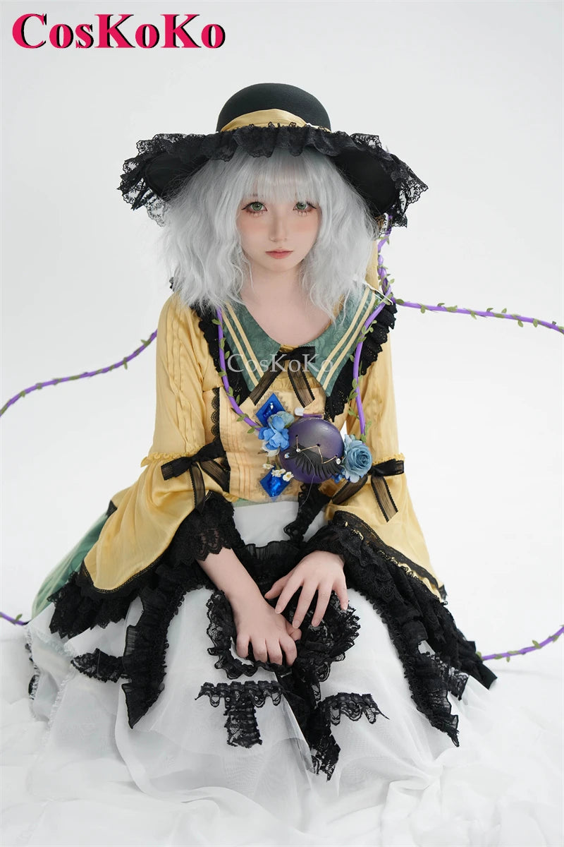 CosKoKo Komeiji Koishi Cosplay Touhou Project Costume Elegant Gorgeous Sweet Formal Dress Halloween Party Role Play Clothing New