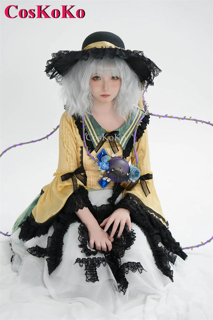 CosKoKo Komeiji Koishi Cosplay Touhou Project Costume Elegant Gorgeous Sweet Formal Dress Halloween Party Role Play Clothing New