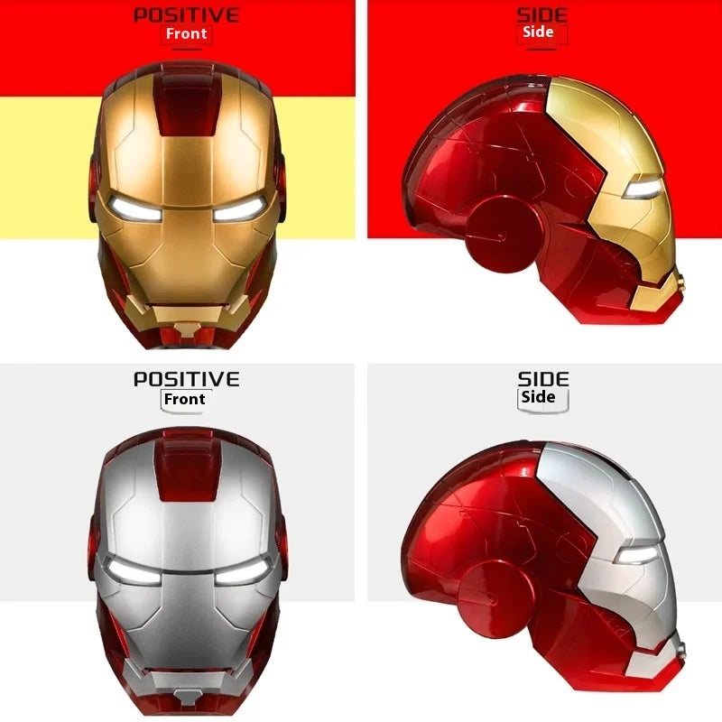 Iron Man 1/1 Cosplay Helmet Mk5 Electric Voice Control Helmet Led Eyes Metal Mask Model Toys Children Adults Christmas Gift