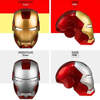 Iron Man 1/1 Cosplay Helmet Mk5 Electric Voice Control Helmet Led Eyes Metal Mask Model Toys Children Adults Christmas Gift