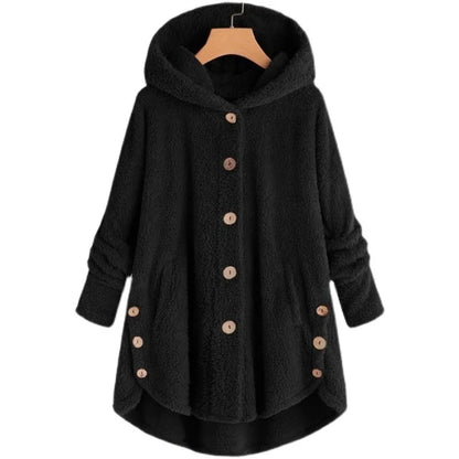 Autumn Winter Coat Women Warm Teddy Bear Coat Wool Jacket Female Plush Coat Hooded Jacket New Women's Coats Solid Color Jacket