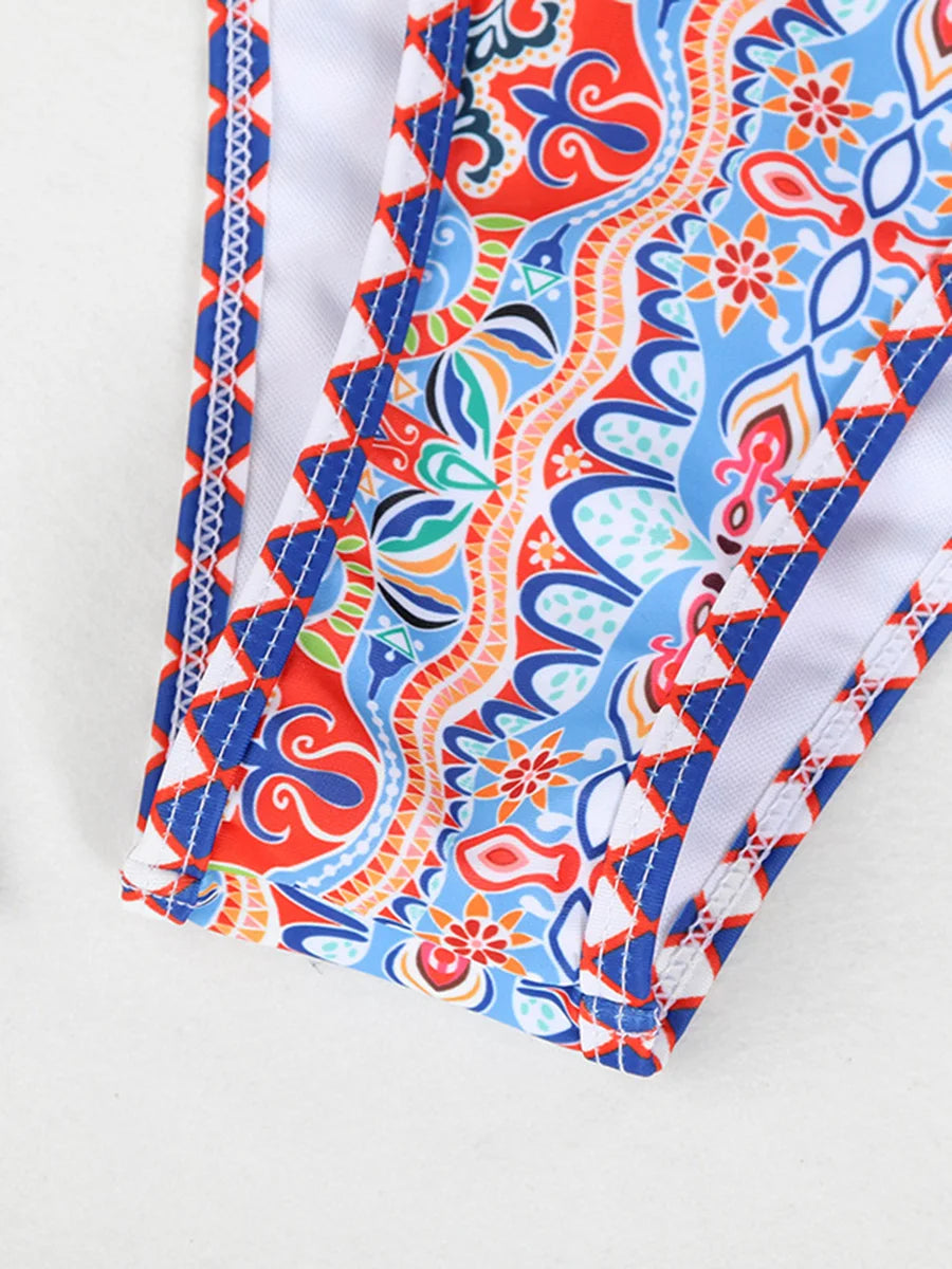 Micro Bikinis 2025 Sexy Women Swimsuits Female Swimwear Print Bikini Set Bathing Suit Swimming Suits Beachwear Thong Biquini