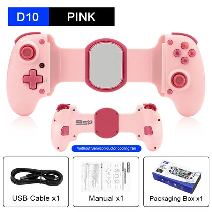 Hot Sale D10 D10S Stretching Cooling Wireless Game Controller For SWITCH/Android/Apple IOS Tablet /P3/P4/XBOX Gamepad Streaming