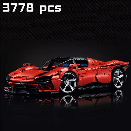 3778PCS Technical Daytona SP3 Supercar Model Building Blocks Sport Car Toys for Kids Boyfriend Birthday Gifts Compatible 42143