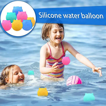 Reusable Water Baloons 16x Silicone Reusable Water Balls Quick Filling Creative Summer Pool Beach Outdoor Games For Kids &