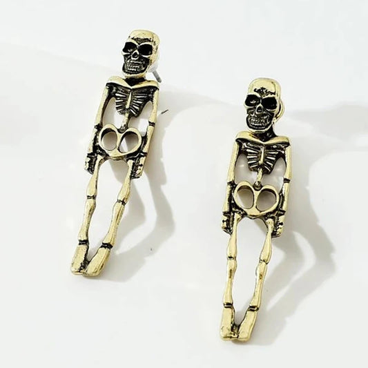EtherealBe Halloween skeleton earrings for women in a unique bone design for spooky style