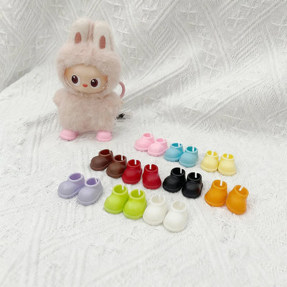 Mini Labubu Shoes Colorful Boots For 10cm Labubu V4 The Monsters Pin for Love Series Doll Clothes Accessories Ropa Labubu