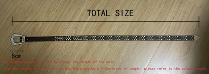 Decorative Women's Belt BB Simon Diamond Fashion Western Belt Full Diamond Embedding PU Wide Crystal Diamond Be