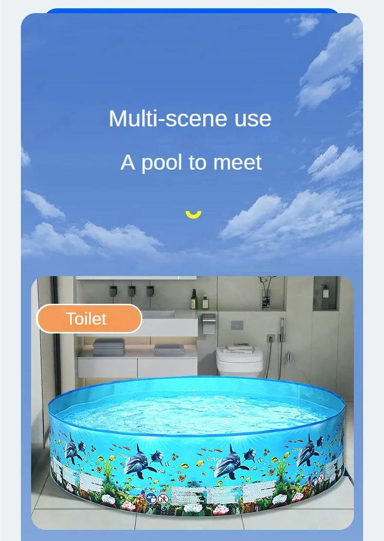 Pet Play Pool Non-Inflatable Collapsible Pool Large Outdoor Family Round Pool Family Pool Pet Products Removable Pools