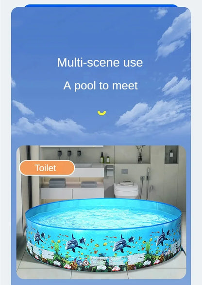 Pet Play Pool Non-Inflatable Collapsible Pool Large Outdoor Family Round Pool Family Pool Pet Products Removable Pools