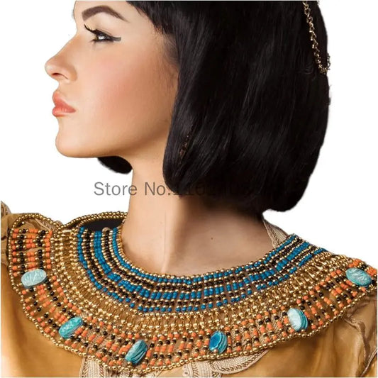 Cosplay Women Cleopatra Costume Egyptian Collar Necklace Design Costume Accessories Halloween