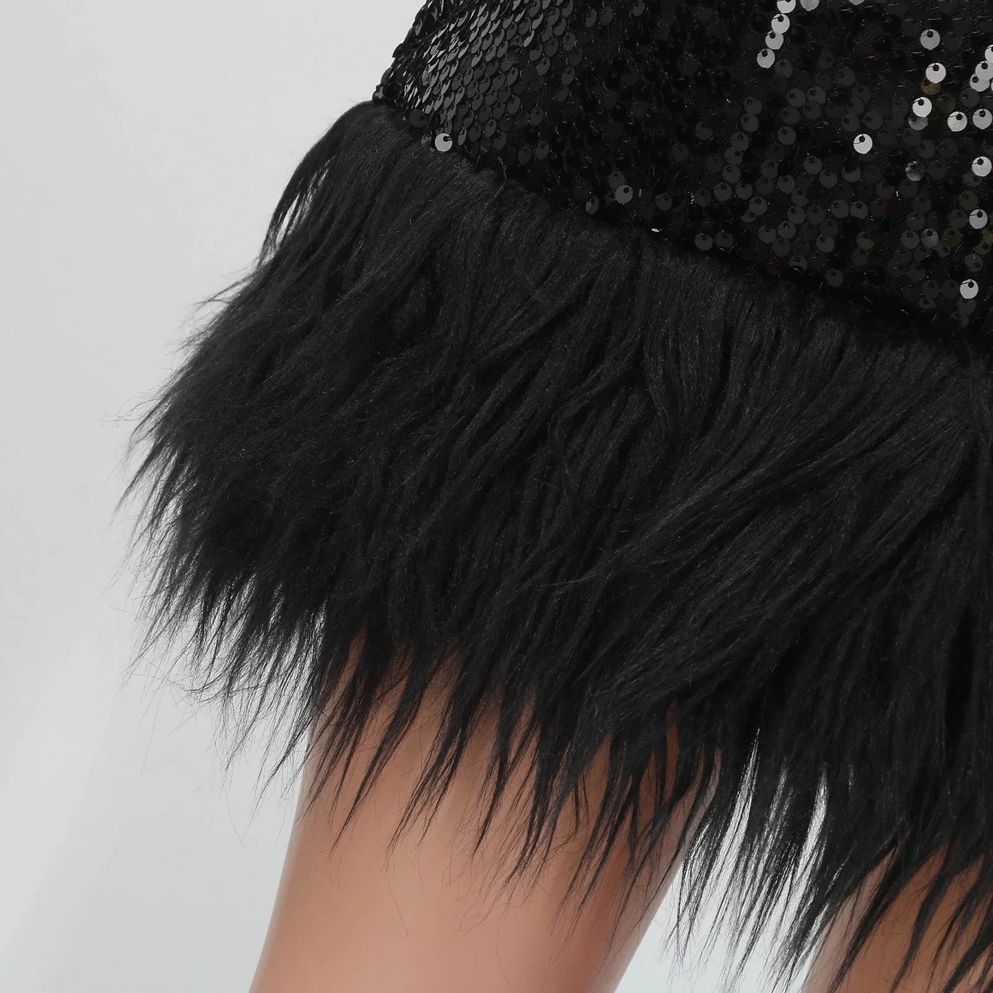 Mini Skirt For Hot Girl Women'S High Waist Sequin Feather Patchwork Wrap Hip Bodycon Mini Skirt Party Club Skirts With Zipper