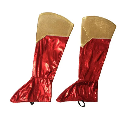 EtherealBe Superwoman Dress Cosplay Costume Accessories with Shiny Red and Gold Detailing