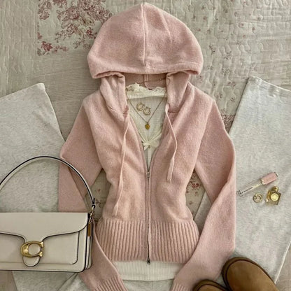 NEW Fall Winter Sweater Casual Slim Fit Chic Solid Color Ribbon Decoration One-shoulder Pullover Y2K Harajuku Womens Streetwear