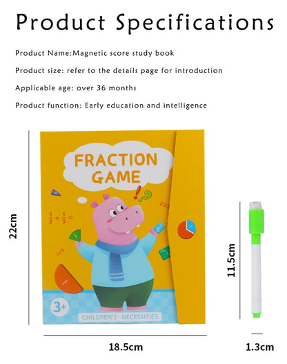 Magnetic Fraction Learning Nuclear Denominator Cognition Addition and Subtraction Operation Demonstration Lower Grade Teaching
