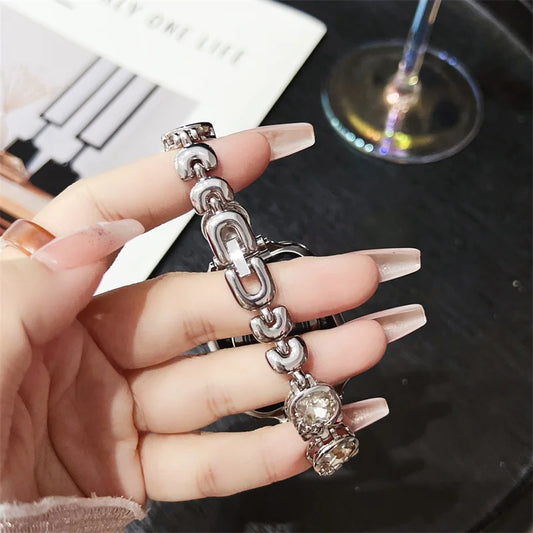 Jewelry strap For Apple Watch band ultra 2 49mm 45mm 41mm 40mm/44mm 38/42 Women Diamond Bracelet iWatch Series 9 8 7 6 5 4 3 SE