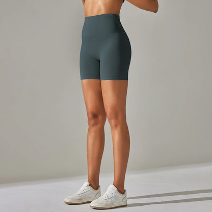 Summer Women Yoga Shorts Naked Feel Sports Shorts  Fitness Tights High Waist Gmy Running Push Up Clothes Workout Cycling Shorts