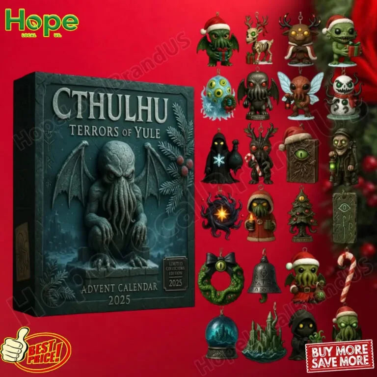 Christmas Decoration 2025  Cthulhu: Terrors of Yule – Advent Calendar : Coastal Holiday Decor Calendario Adviento Elf Gift
