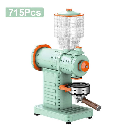 Classic Creative Coffee Machine Mini Diamond Model Building Blocks  City Friend Bricks Toys for Kids Adult Gifts