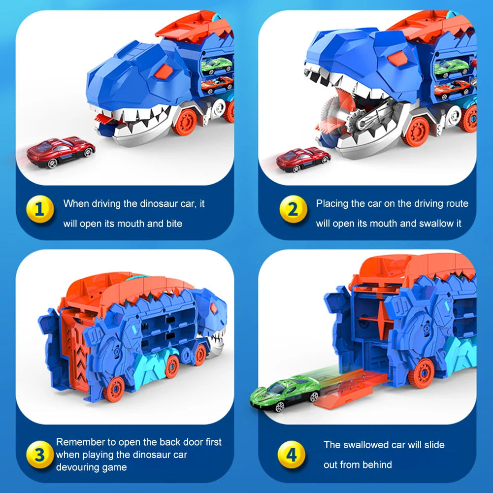 Ultimate Transporter Hauler Toddler Toys Dinosaur Transporter Truck Toddler Car Toys Set Gifts for Kids Ages 3 4 5 6 Years Old