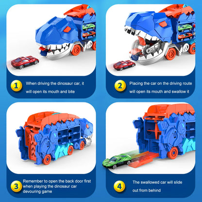 Ultimate Transporter Hauler Toddler Toys Dinosaur Transporter Truck Toddler Car Toys Set Gifts for Kids Ages 3 4 5 6 Years Old
