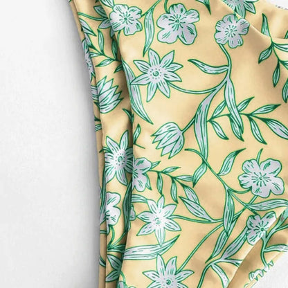 Beach Swimsuits Women Floral Printed Bikinis Set Push Up Bra Split Tankinis Set Summer 2pcs Sexy Bikinis Female Boho Beachwear