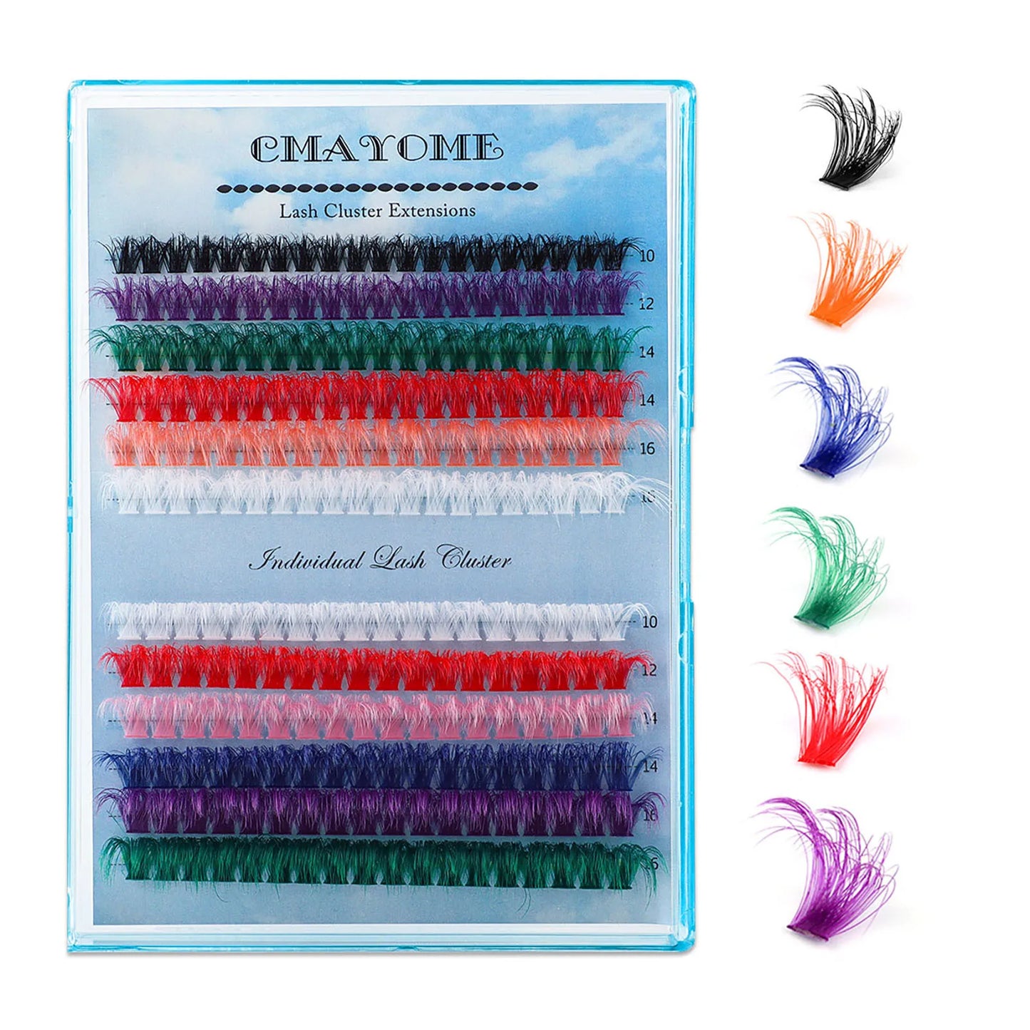 DIY Lash clusters set Colour Manga Eyelashes Extensions False eyelash bundle natural Fluffy Lashes Halloween cosplay makeups