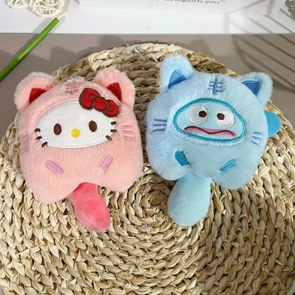 Squeaky Catfish Keychain, Anime Sound Toy with Creative Round Corner and Rolled Edge Design, Christmas Gift, Crossbody Bag