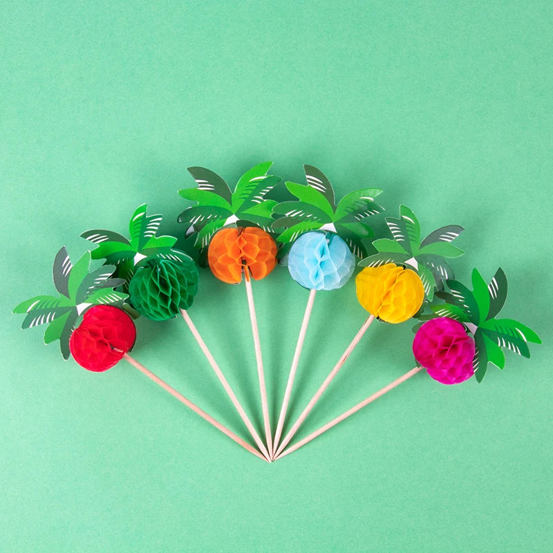Hawaiian Party Decorations Flamingo Garlands Banner Balloons For ALOHA Luau Party Tropical Summer Beach Birthday Party Supplies