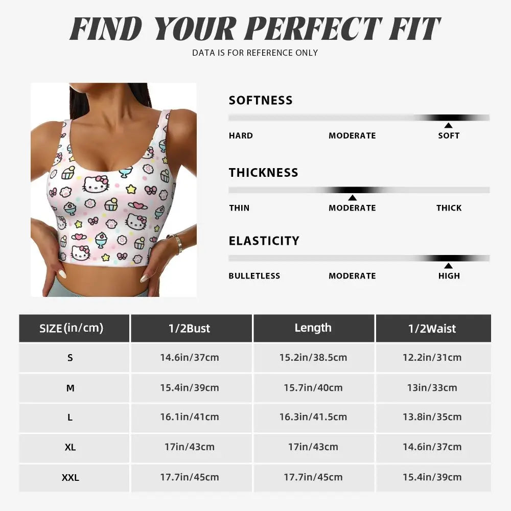 EtherealBe Hello Kitty Sports Bra for Women