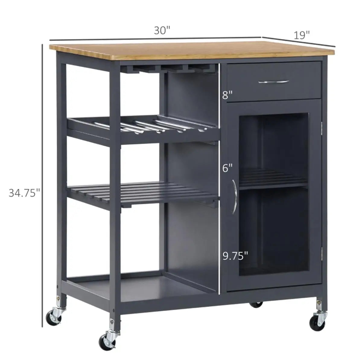 Modern Kitchen Sideboard Storage Cabinet & Coffee Bar - Fast Shipping, Not Available at