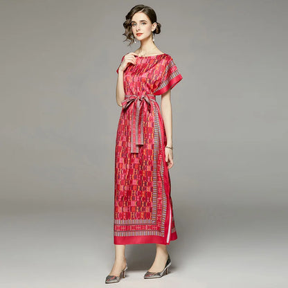 Autumn Gorgeous Flower Print Mini Dress Women's Stand Long Lantern Sleeve Single Breasted Sashes Lace Up Beach Party Vestidos