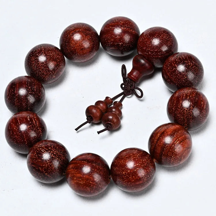 African Lobular Red Sandalwood Beads Zambia Red Sandalwood Hand String 8mm 108 Rosary Beads Men's and Women's Bracelet Wholesale