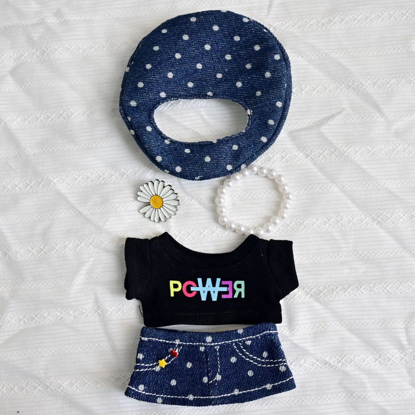 Clothes For Labubu 17cm Outfit Accessories for The Monster Korea Kpop Labubu Idol V1 V2 V3 Clothing GD K-Pop Cool Suit Straw Hat