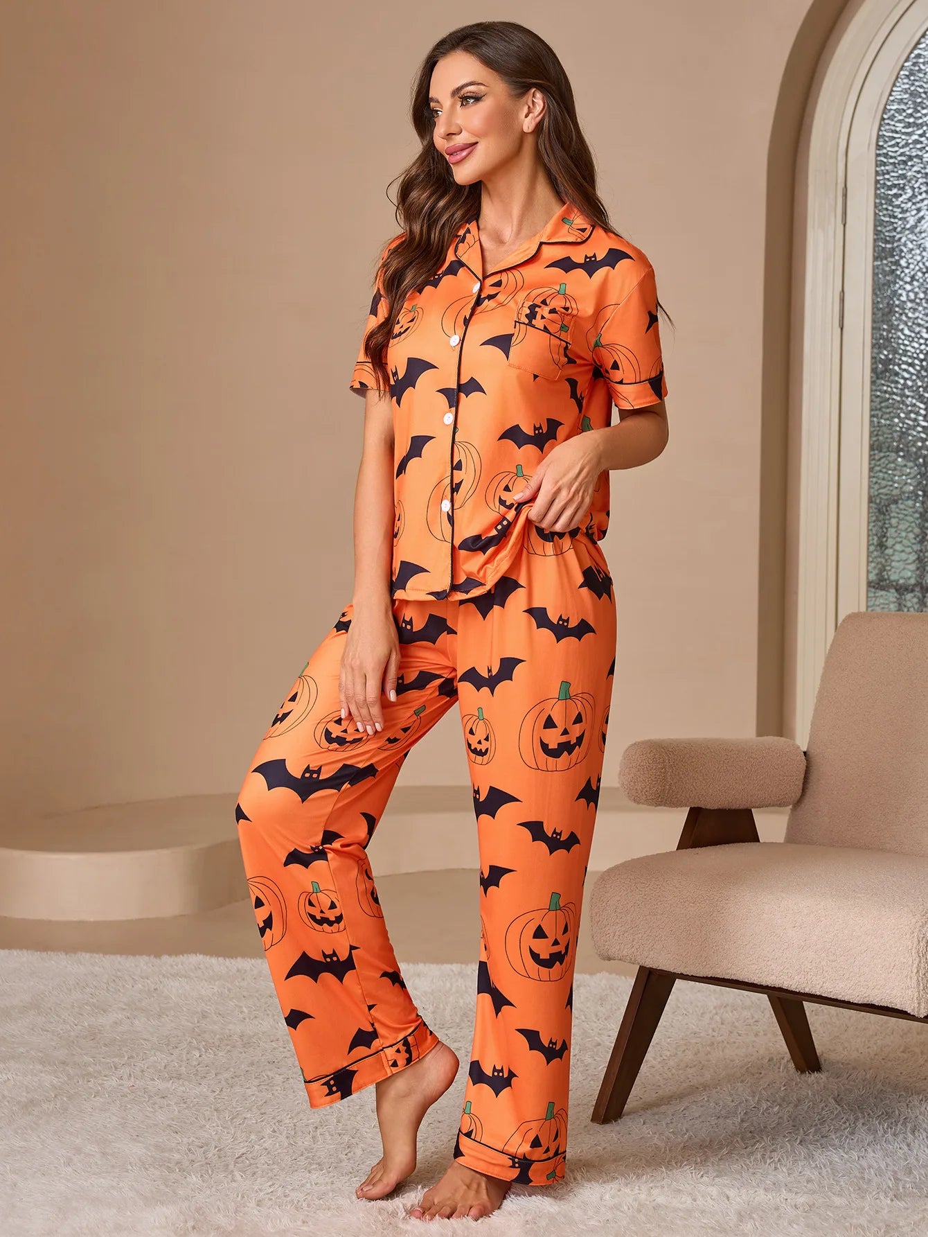 Women's Pajamas Set Pijama Pajama Sets Sleepwear Women's Home Clothes Woman Halloween Womens Suit Sleep Lounge Underwear