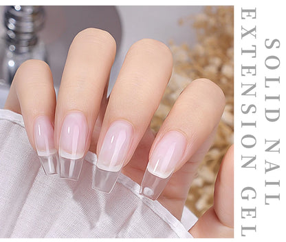 AWStorG 5Pcs/Set Solid Nail Extension Gel Carving Flower Nail Art Building UV Gel Semi Permanent Finger Extension Nail Varnish