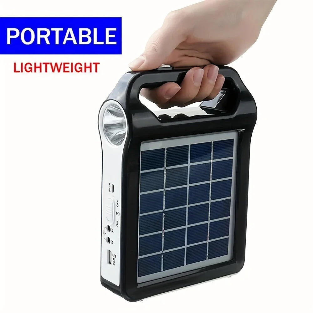 Portable Solar Generator | USB Charger, Lamp & Rechargeable | Home Energy Kit