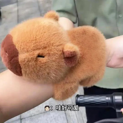 New Capybara Clap Circle Toys Slap Snap Wrap Wristband Bracelet Capybara Plush Hand Ring Fun Pop Circles Kids Christmas Gift