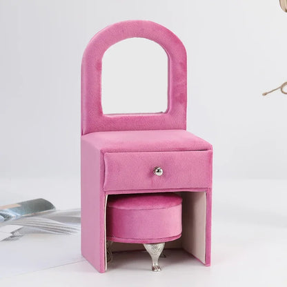 Pink Sofa Shape Jewelry Box Beautiful Case Fashion Jewellery Store Showcase Holder Organizer