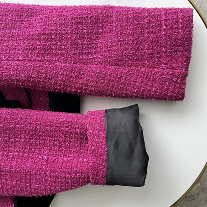 EtherealBe Sweet Pink Tweed Blazer for Ladies