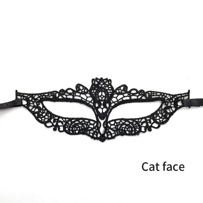 EtherealBe Women's Black Lace Masquerade Mask