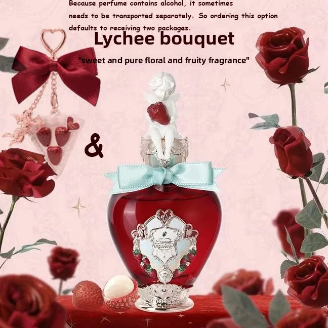 Flowerknows Eau de Parfum The Strawberry Cupid Perfume 1.7 oz / 50ml Lasting Women's Floral Gourmand Perfume for Women for Gifts